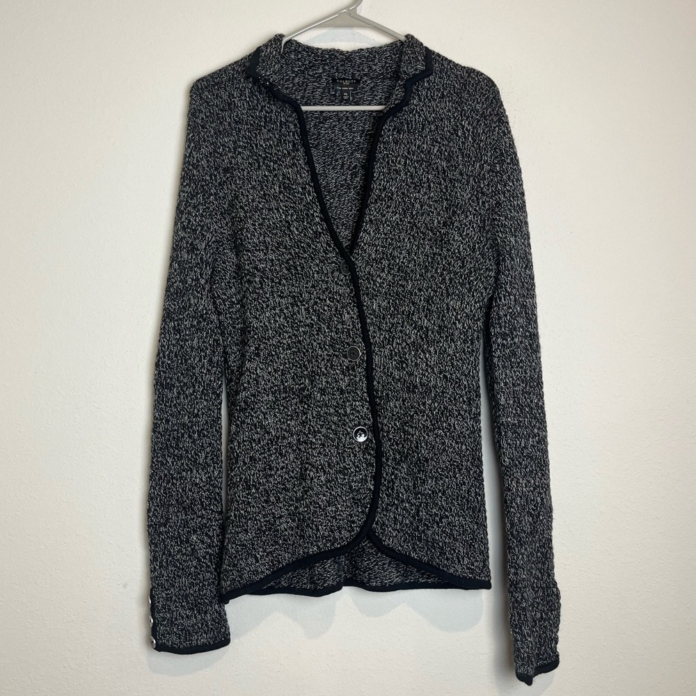 Talbots 100% Merino Wool Collared Button Down Cardigan Sweater Sz Medium Petite